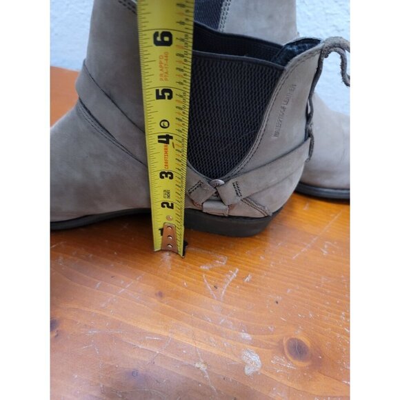 TEVA Tan Leather Chelsea Ankle Boots Waterproof Elastic Panels & Pull Tabs Size - Picture 13 of 13